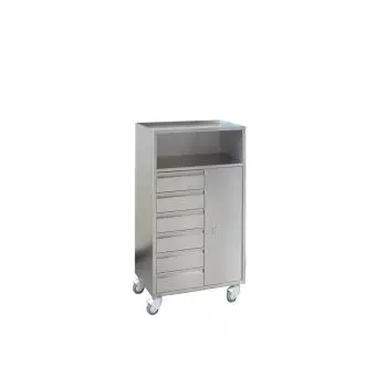 Chariot d'anestésie en inox