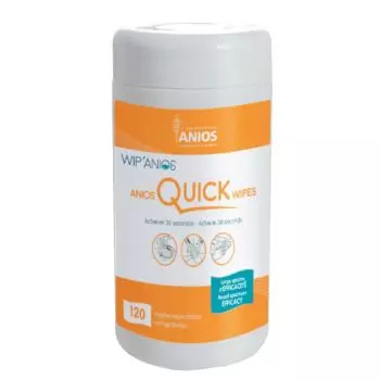 Lingettes au thé vert Anios Quick Wipes (distributeur de 120 lingettes)