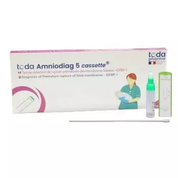 Test de diagnostic de la rupture des membranes fœtales Amniodiag 5 (Boite de 10)