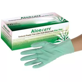 Gants d’examen latex non poudrés non stériles avec aloe vera (boite de 100)