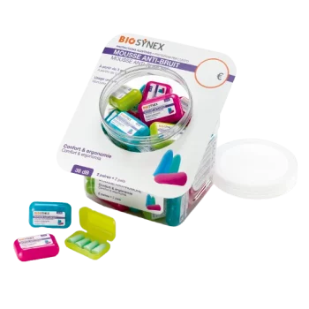 Protections auditives en mousse Biosynex (lot de 2, 3 ou 6 paires)