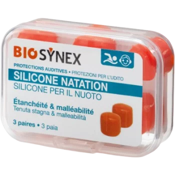 Protections auditives pour la natation Biosynex (lot de 3 paires)