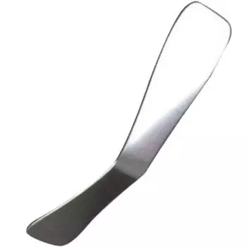 Abaisse-langue coudé en inox Devaset