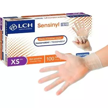 Gants d'examen vinyle non poudrés non stériles Sensinyl  (boîte de 100)