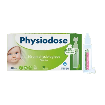 Sérum physiologique Laboratoires Gilbert Physiodose végétal (40 x 5 ml)
