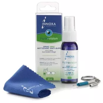 Spray pour lunettes nettoyant et anti-buée Innoxa Hydravision + tournevis (30 ml)
