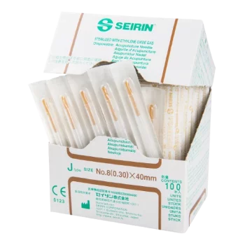 Aiguilles d'acupuncture stériles Seirin Type J - avec tube guide (boîte de 100)
