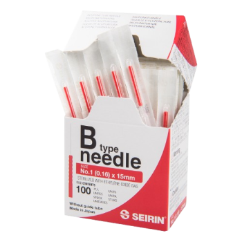Aiguilles d'acupuncture stériles Seirin Type B - sans tube guide (boîte de 100)