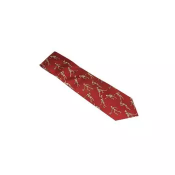 Cravate de sport avec motif de squelette, rouge, soie W41061