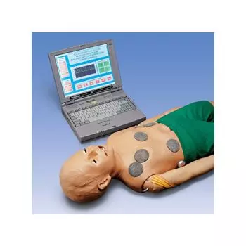 Mannequin de réanimation interactif avec ordinateur portable multimédia, enfant, 5 ans W45143