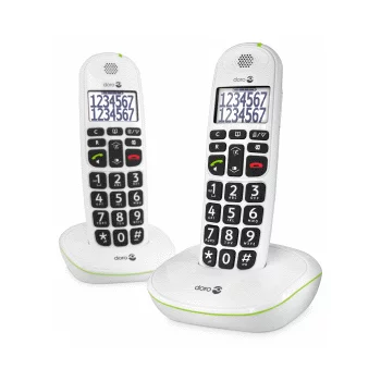 Téléphone fixe sans fil Doro Phone Easy 110 duo, blanc