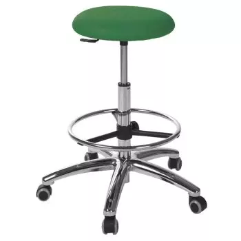 Tabouret circulaire base aluminium avec repose-pied Ecopostural S5610