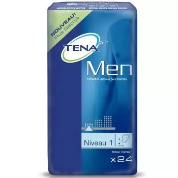 Protection anatomique TENA Men Niveau 1 pack de 24