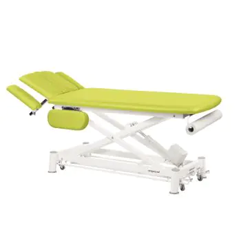 Table de massage électrique pour ostéo et kiné avec accoudoirs Ecopostural C7544