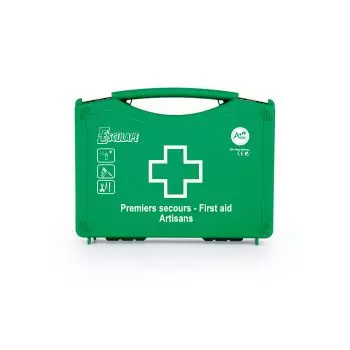 Trousse de secours artisans coffret malette en Polypro Vert Esculape