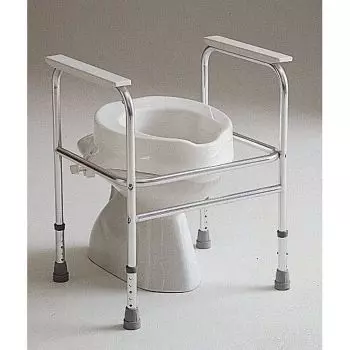 Chaise cadre de toilette en aluminium anodisé Adeo Invacare