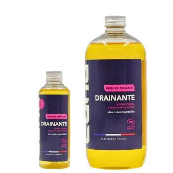 Huile de massage drainante Bio Eona 