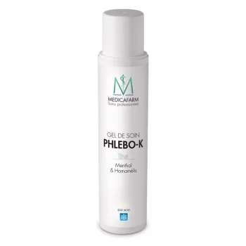 Gel de Soin PHLEBO-K Menthol & Hamamélis Effet Froid Medicafarm Flacon Airless 250 ml