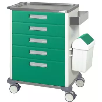 Chariot de soins et infirmerie 5 tiroirs Hidemar H 775 EB