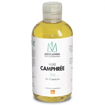 Huile camphrée au Capsicum formule Chauffante Medicafarm Flacon Stop-Goutte 250 ml