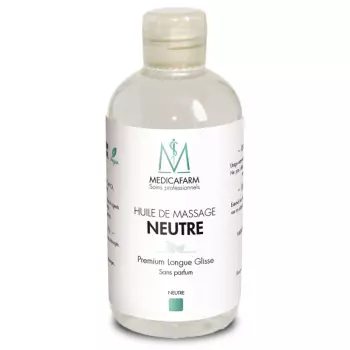 Huile de massage neutre premium longue glisse Medicafarm 250 ml