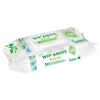 Lingettes désinfectantes Wip'Anios Excel sachet de 50