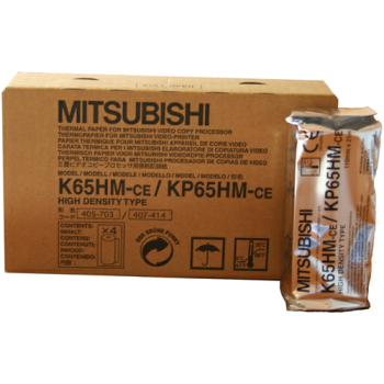 Rouleaux de papier thermique K65HM/KP65HM (boite de 4) Mitsubishi