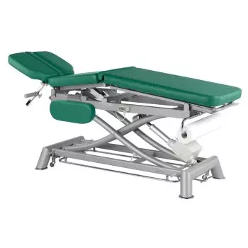 Table de massage électrique multi-fonction 3 plans avec accoudoirs et barres péripheriques Ecopostural C7990 50 x 200cm M16