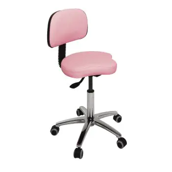 Tabouret Base Chromée avec dossier Ecopostural S4639