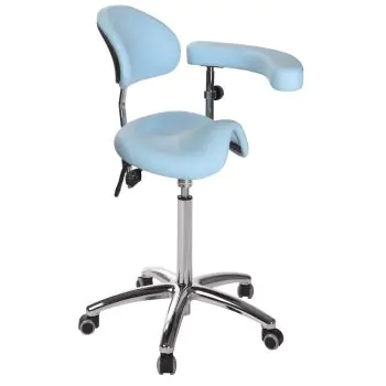 Tabouret Derby Base Chromée avec dossier Ecopostural S5674