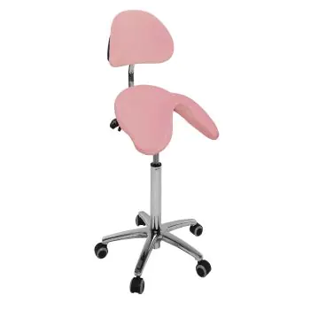 Tabouret PONY Base Chromée avec dossier Ecopostural S3661