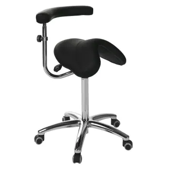 Tabouret ergonomique PONY Selle de Cheval - Piètement chromé