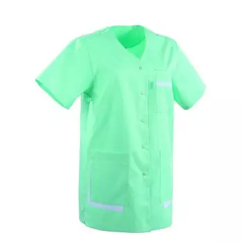 Tunique médicale courte pour femme AMANDA Lafont Vert d'eau / blanc