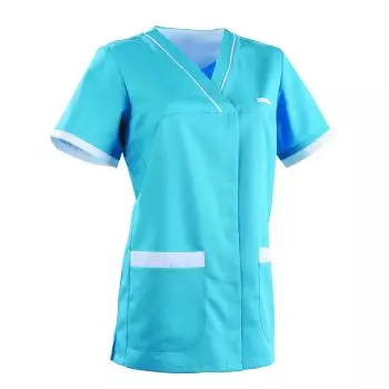 Tunique médicale femme ALEXANDRA Clemix 2.0 Turquoise / Blanc 