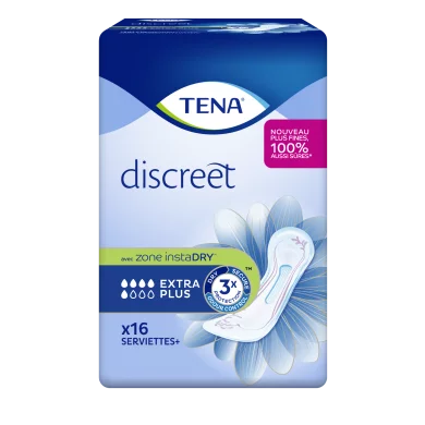 Protections absorbantes TENA DISCREET EXTRAT PLUS PACK 16 