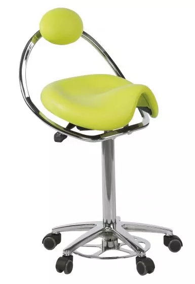 Tabouret Derby Base Chromée avec dossier Ecopostural S5672-AP