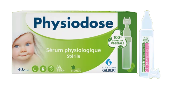 Sérum physiologique Laboratoires Gilbert Physiodose végétal (40 x 5 ml)