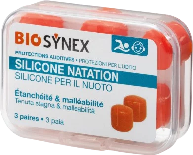 Protections auditives pour la natation Biosynex (lot de 3 paires)