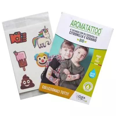 Tatouages enfants répulsifs anti-moustique - Citronnelle/géranium