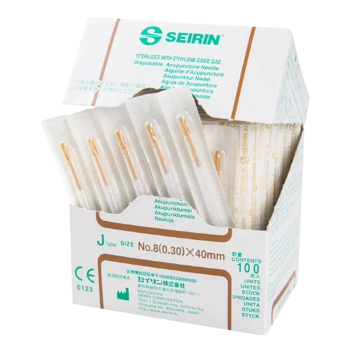 Aiguilles d'acupuncture stériles Seirin Type J - avec tube guide (boîte de 100)