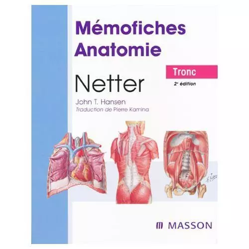 Mémofiches anatomie Netter : Tronc d'Elsevier Masson