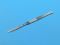 Bistouri Fixe, manche plat, 17 cm, lame concave de 50 mm