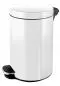 Poubelle à pédale en métal blanc (3, 5, 12, 20 ou 30 litres)