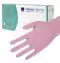 Gants d'examen nitrile Abena roses non poudrés non stériles