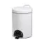 Poubelle à pédale métal Sanelia 5L blanc Rossignol