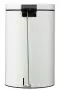 Poubelle à pédale métal Sanelia 20L ergonomique Seau Anti-Bactérien blanc Rossignol