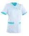 Tunique médicale femme ALEXANDRA Clemix 2.0 blanc / Turquoise