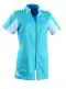 Tunique médicale femme SANDRINE Col Officier Clemix 2.0 Turquoise / Blanc