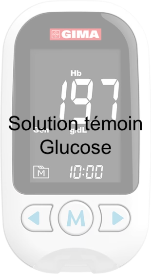 Solution témoin pour lecteur Multiparamètre GimaCare - Glucose