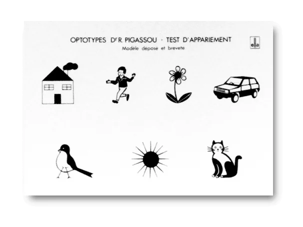Test d'appariement pour échelle optométrique de Pigassou Ella Legros